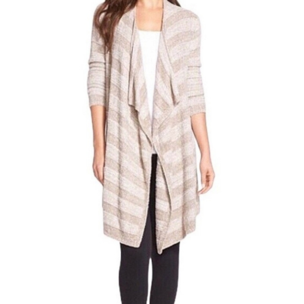 Barefoot Dreams Bamboo Chic Lite Striped Cardigan Wrap Size L/XL